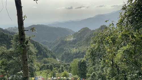 Scenic view of the mountains in Dharamkot